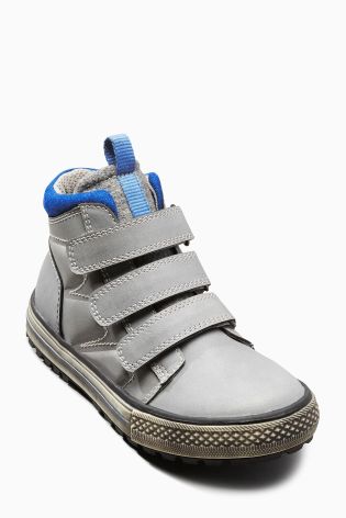 Grey Triple Strap Cleat Boots (Older Boys)